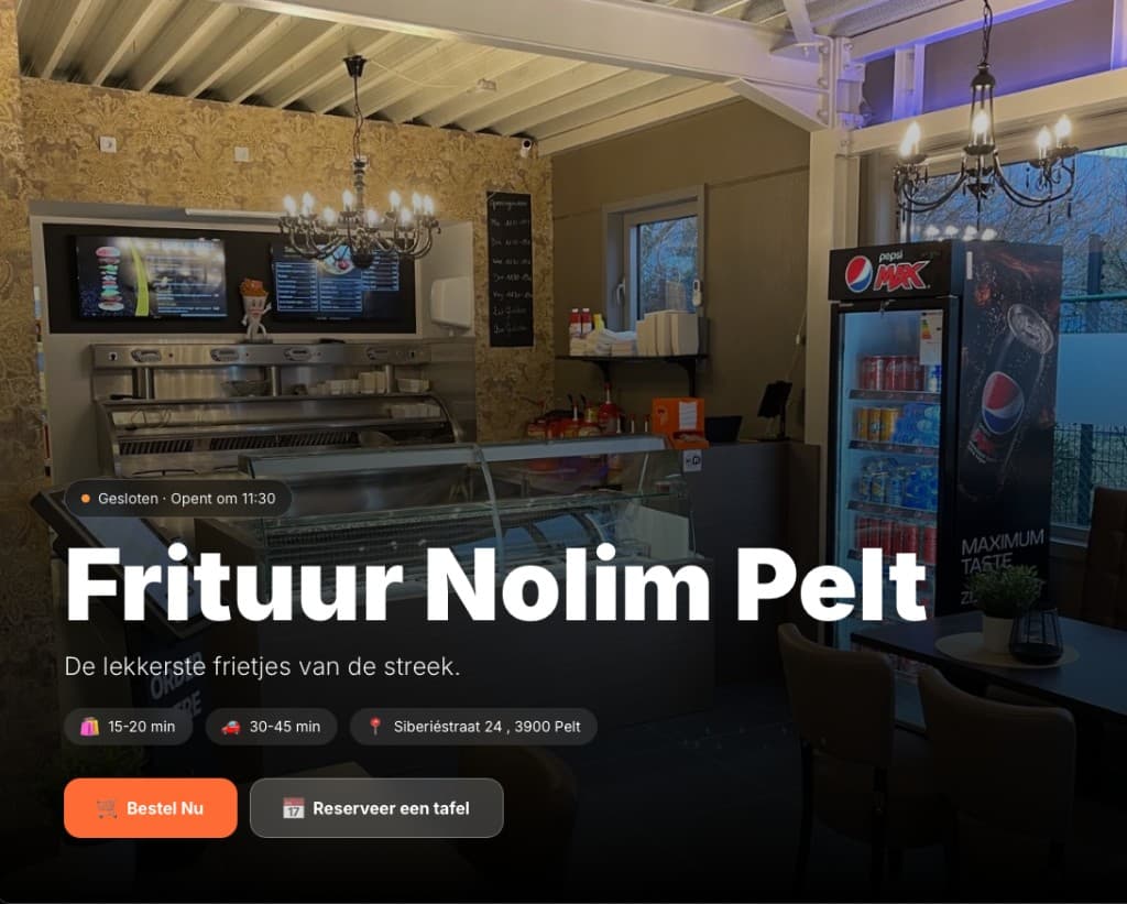 Vysion kassa layout voor café en brasserie